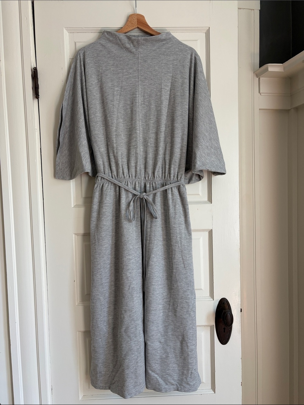 Prologue Mick neck jersey Dolman sleeve stretch dress grey heather 2X